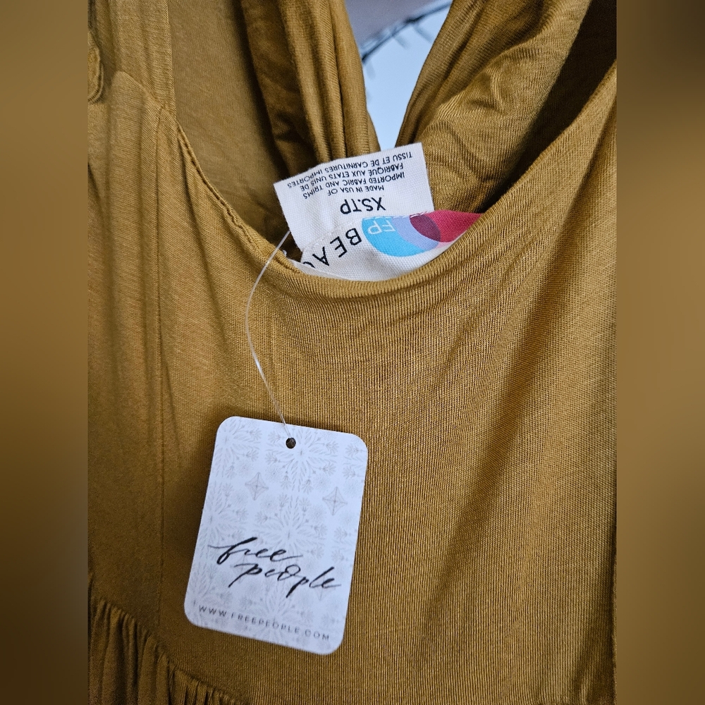 Free People NWT Mustard Yellow Jumpsuit - Picture 6 of 6